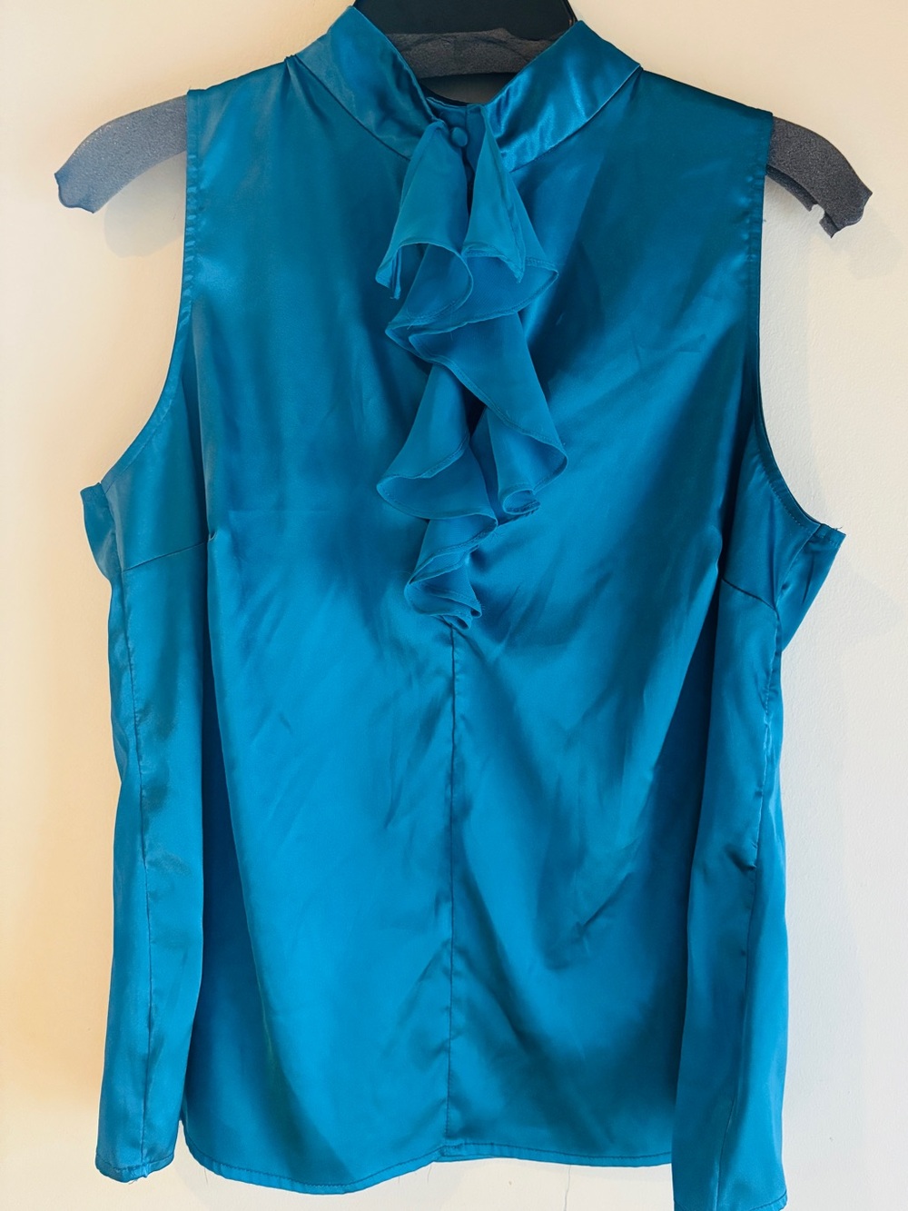 Lane Bryant Teal Satin Blouse - Size 14